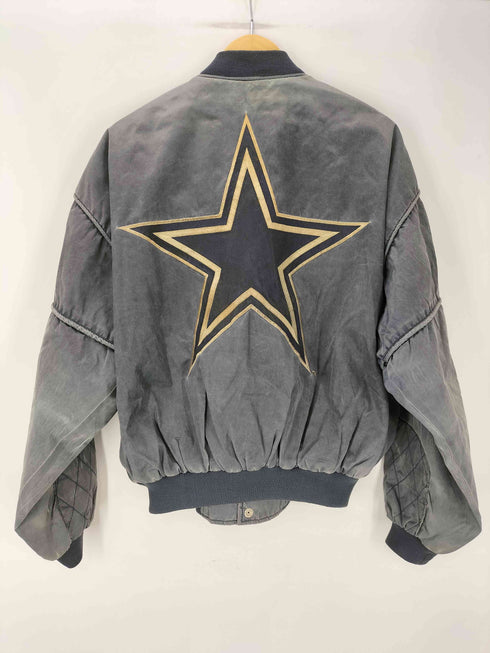 エヌエフエル NFL チームロゴ刺繍  スタジャン メンズ